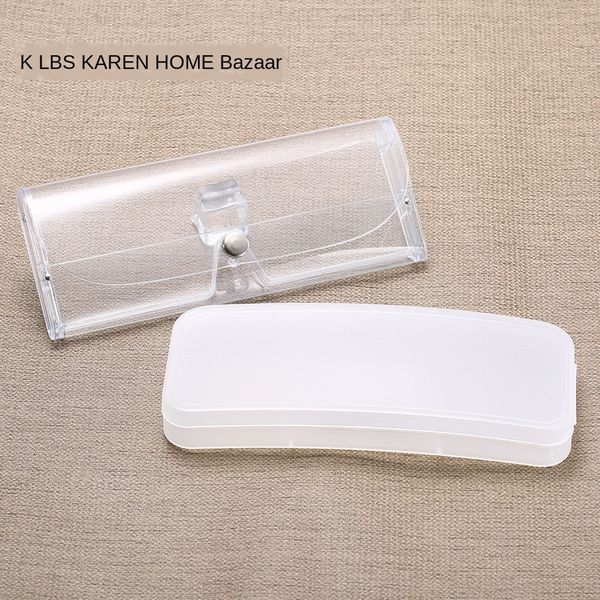 

new sun case glasses case polarized transparent frosted clip pvc packaging glasses box myopia box, Blue