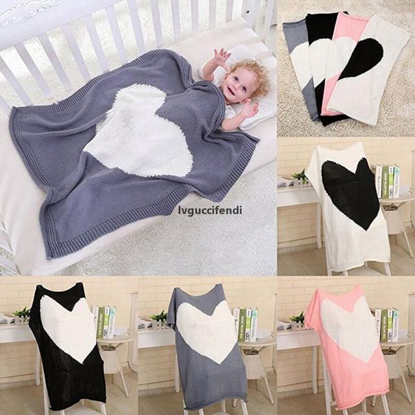 

loving heart baby blanket warm knitted baby bedding wrap 100*78cm soft blankets girls blankets newborn swaddling ooa3975
