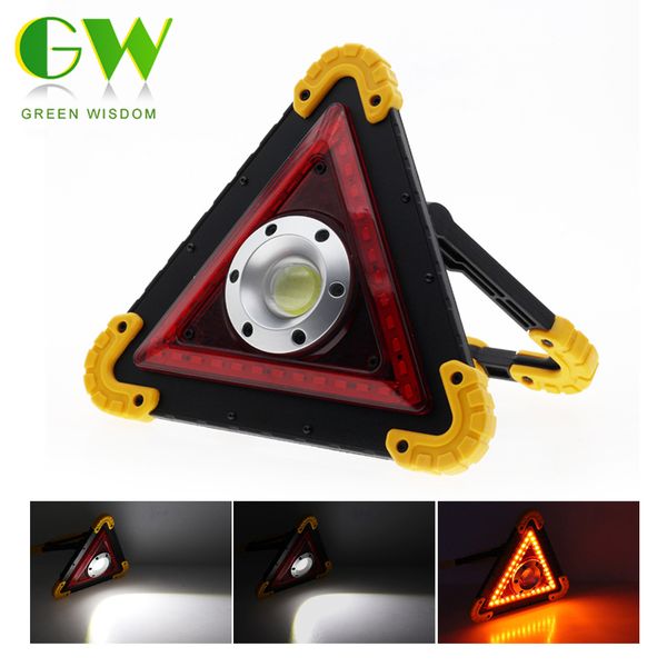 

foldable led floodlight cob work light triangle emergency warning light usb rechargeable outdoor portable searchlight