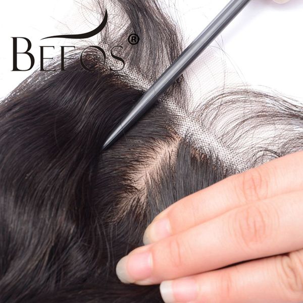 

silk base closure body wave remy peruvian human hair 4x4 silk closure middle part part bleached knot beeos, Black