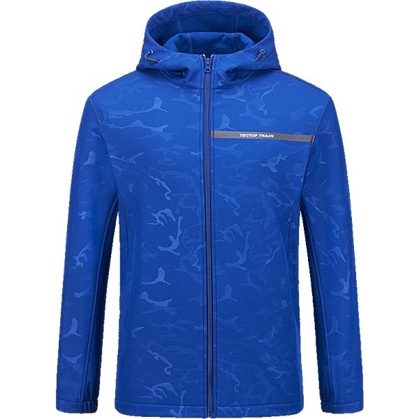 

softshell jacket men outdoor waterproof sports camouflage hunting camping travel thermal fleece lining tactical jacket, Blue;black