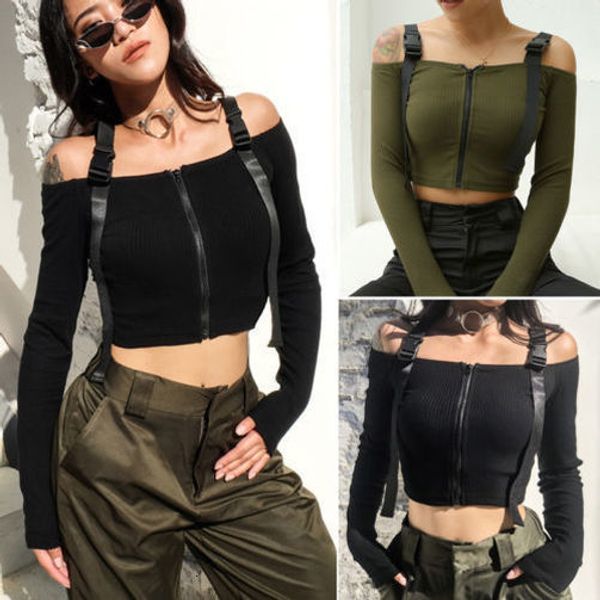 

tank women off shoulder baggy ladies chunky knitted oversized camis ladies drop shipping, White