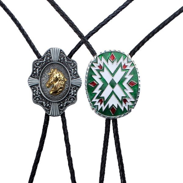 

rodeo horse dance bolo ties western cowboy necktie bola tie, Black;gray
