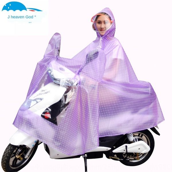 

electric car raincoat thickened single motorcycle cloak motorcycle men and women waterproof pvc transparent poncho, Red;brown