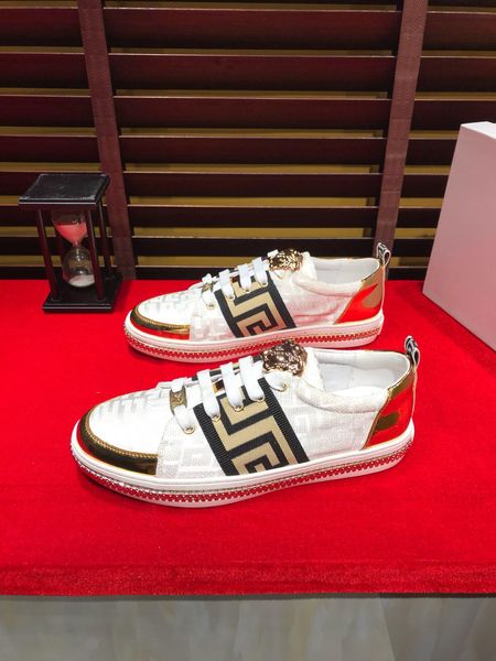 

2020-2019a summer high-end brand leather men's shoes personality low to help casual flat shoes fashion wild sports shoes, size: 38-44