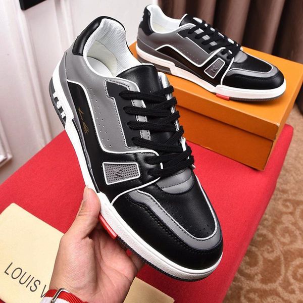 

mens shoes footwears with original box fashion shoes for men zapatos de hombre trainer sneaker flats 1a54h5 mens shoes leather drop ship, Black