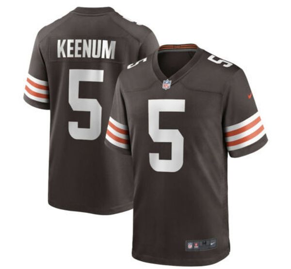 

дешевые дело keenum # 5 мужских 2020 new всех цветов top xs-5xl прошитого трикотажных изделия футбола, Gray