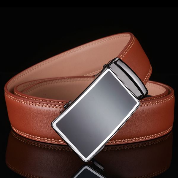 

plyesxale metal automatic buckle belt cow leather belts for men for jeans mens belts luxury genuine leather g42, Black;brown