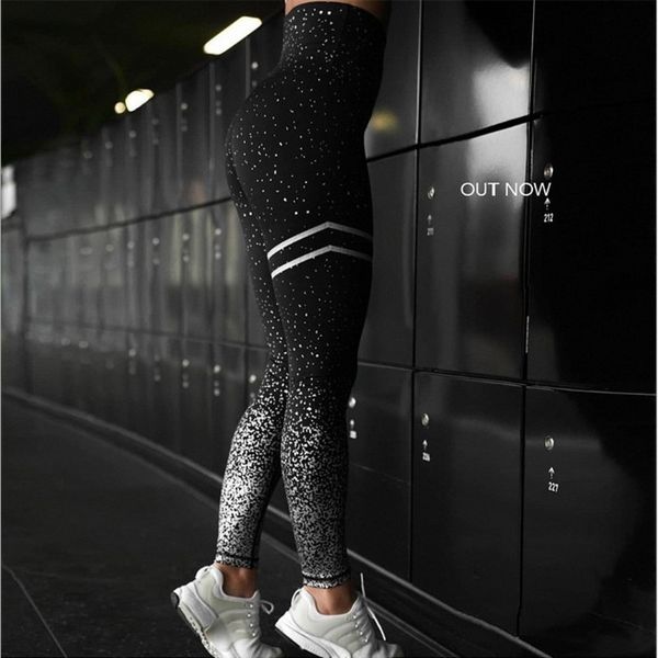 

womens fitness leggings stamping sporting gym legging running athletic pants workout legings push up pants for women leggin, Black