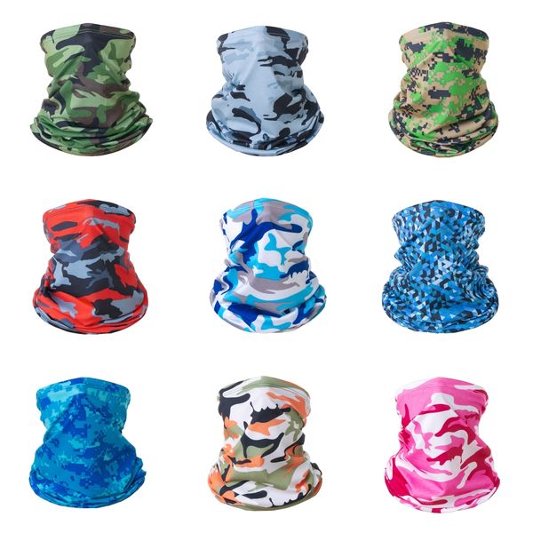 

9sj6w multifunctional seamless magic scarf halloween mask face cosplay bicycle ski cs headwear half face bandana party mask camouflage co#13, Black