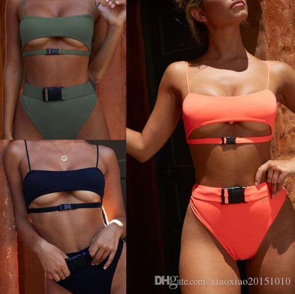 

new bandeau bikini set women swimwear push up swimsuit female bathing suit striped bottom bikini swim suit 1039, White;black