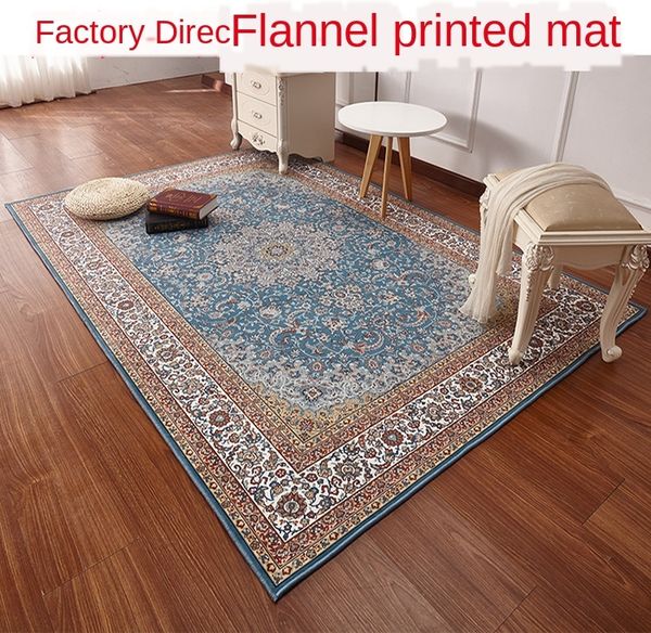 

persian style printed flat velvet floor mat tea table thin living room tea table carpet northern european style washed carpet