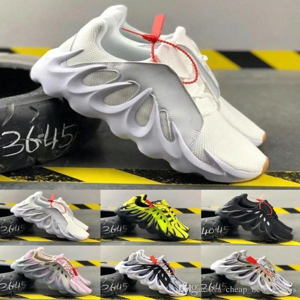 

wholesale kanye west 3m volcano v2 mens running shoes triple black white 451s men women fluorescent wave runner sports sneakers with box