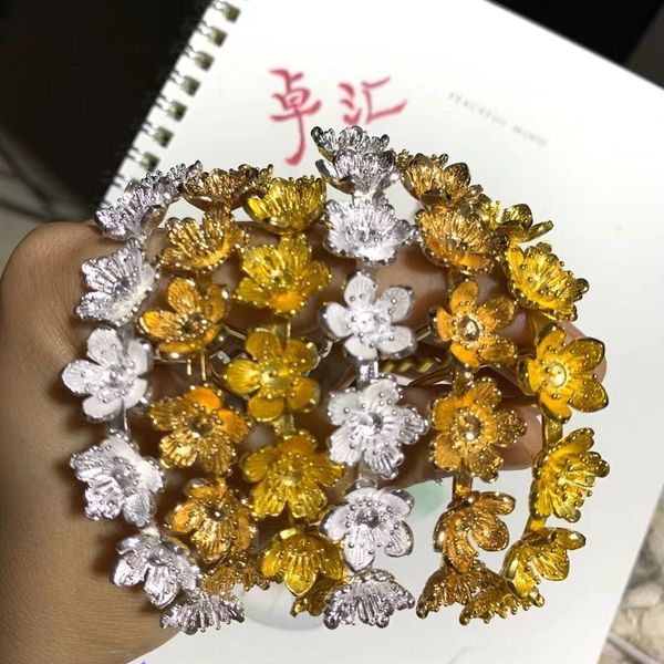 

main double straight series nine diy handmade flower bud hairpin ancient wind hairpin diy handmade accessories materials, Silver