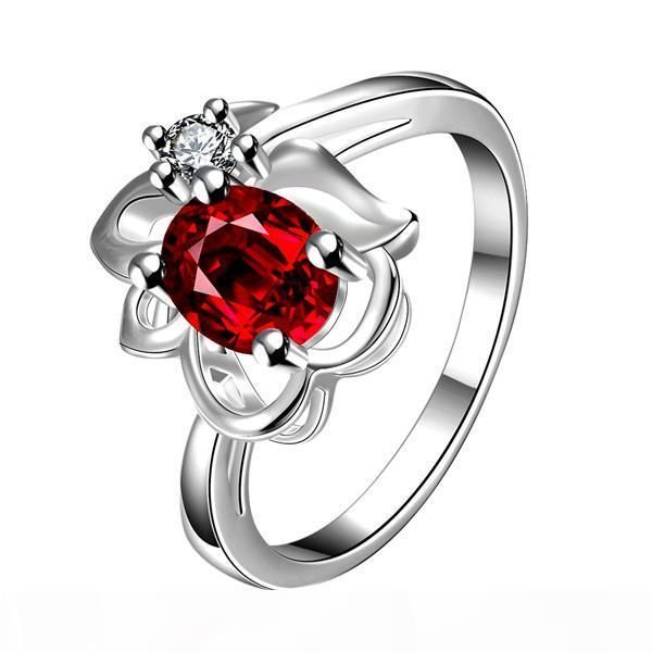 

s shaped wings digital red gemstone 925 silver ring gtgr4 ,high grade sterling silver ring 10 pieces mixed style, Golden;silver
