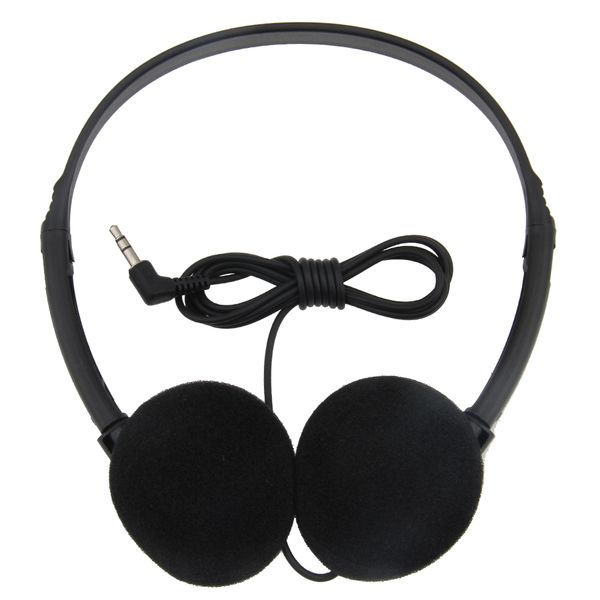 

300pcs/lot sell wired headphone stereo music noise cancelling headset without mic for computer cell phone