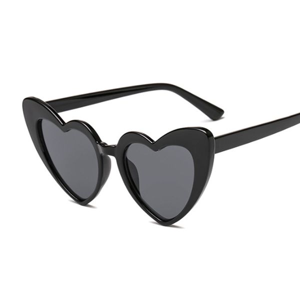 

black round heart sunglasses women brand designer sun glasses female retro love heart shaped glasses ladies shopping uv, White;black