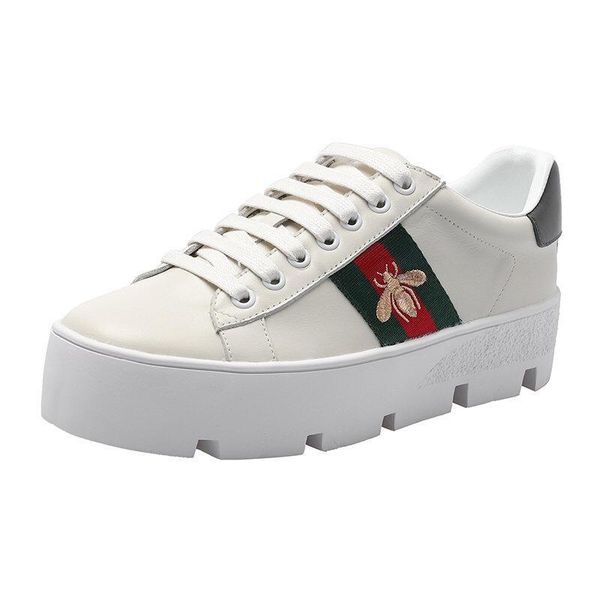 

2020j new trend printing leather casual shoes women's outdoor sports shoes fashion wild platform shoes size 35-401, Black