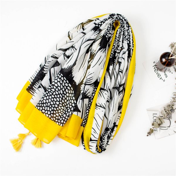 

2020 new style fashion headscarf cotton linen winter scarf women's versatile silk scarves printed shawl blanket, Blue;gray