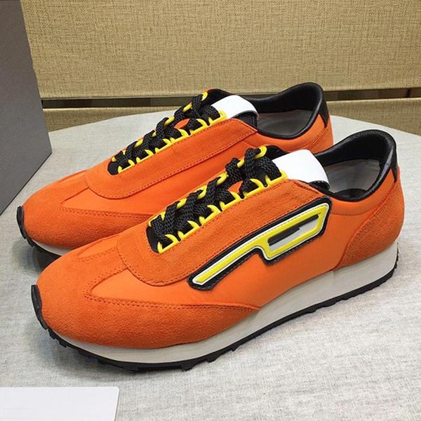 

new arrival suede and nylon sneakers mens shoes fashion classic vintage breathable low lace -up men shoes chunky sneakers drop ship, Black