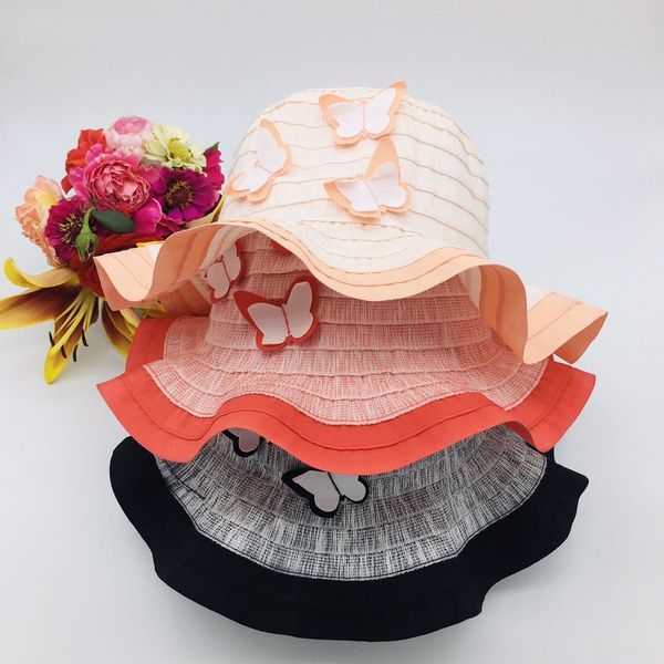 

children's fisherman outdoor fisherman sunscreen baby sunscreen korean handmade woven straw hat sunshade beach hat, Yellow