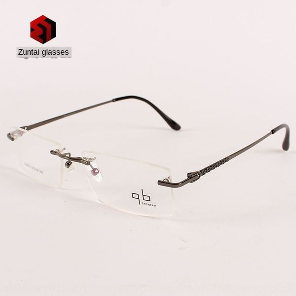 

danyang frame factory new ultra light business men's frameless cutting glasses frame single hole optical glasses, Silver