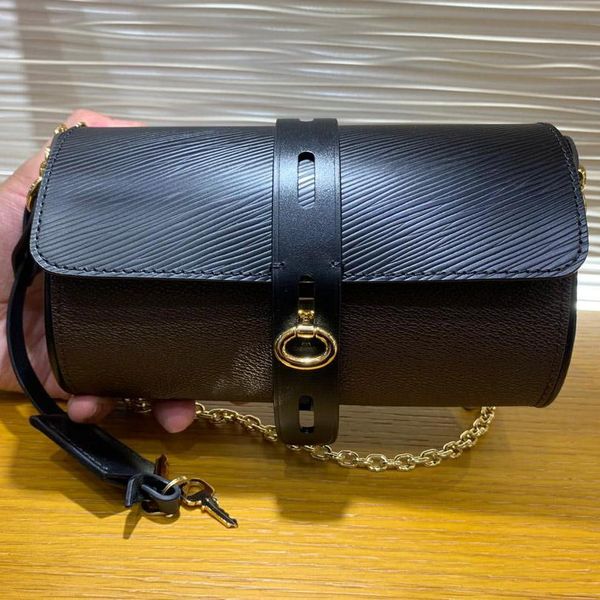 

fashion chain bags real leather shoulder bags women messenger bag leather crossbody bags female lady wallet with box b035, Black
