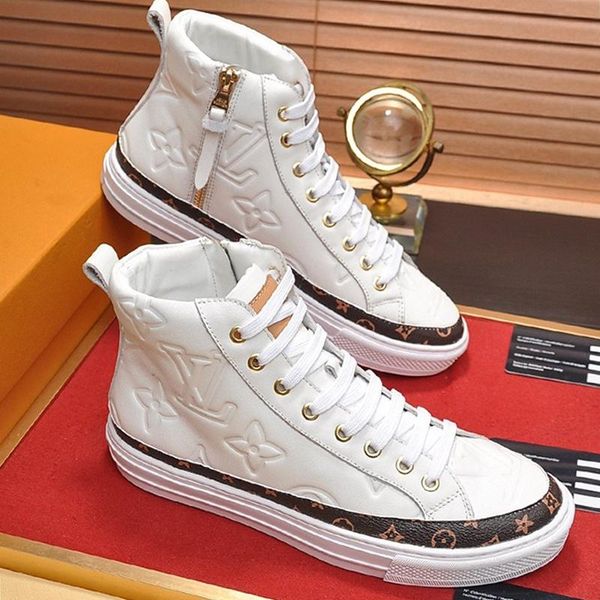 

fashion classic stellar sneaker boot men shoes breathable outdoor walking shoes high lace -up casual men shoes scarpe sportive da uomo, Black