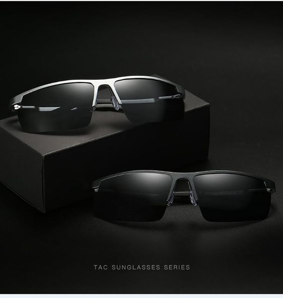 

yunsiyixing brand men sunglasses anti-reflective polarized sunglasses outdoors uv400 mirror aluminum magnesium frame for 2020, White;black