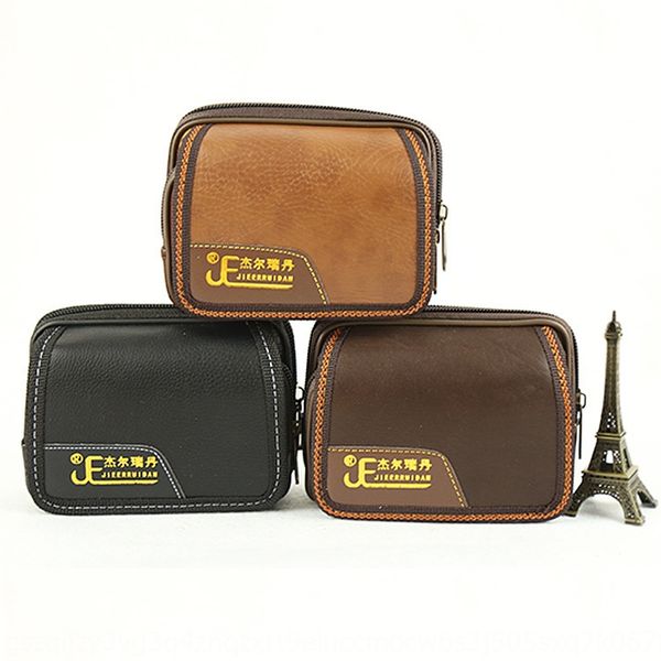 

y21fm new men's cover 4-inch belt-wearing mobile leather belt cover mobile phone leather case phone running bag horizontal casual d