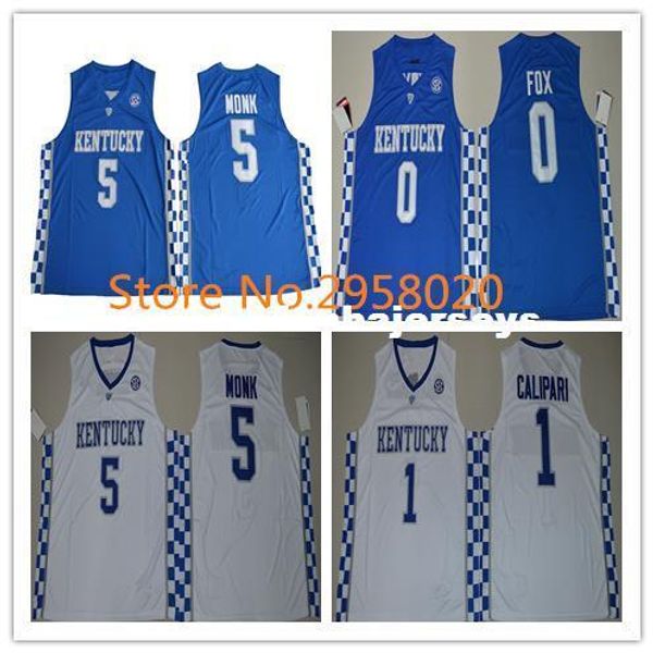 

custom #5 malik monk #1 john calipari #0 de'aaron fox #3 bam adebayo kentucky wildcats college basketball jersey any name and letter, Gray