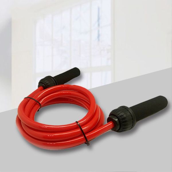 

weighted jump rope with memory non-slip cushioned foam grip handles for fitness