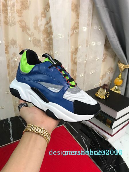 

kanye reflective technical canvas luminous effect high sneakers in oblique womens shoes womens fashion sneakers casual shoes c14, Black