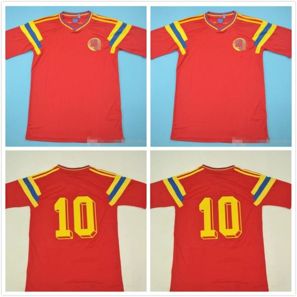 

colombia 1990 retro soccer jersey classic commemorate antique #10 valderrama #9 guerrero collection vintage football shirt camiseta, Black;yellow