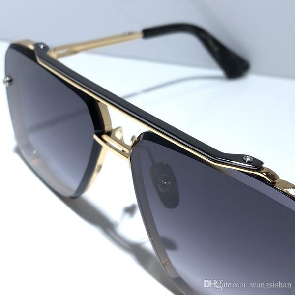 

new sunglasses men designer metal vintage sunglasses fashion style square frameless uv 400 lens with original case, White;black