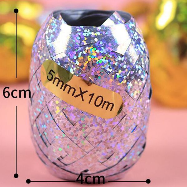 

kids birthday celebration christmas party shiny 6pcs/set balloon ribbon ropes