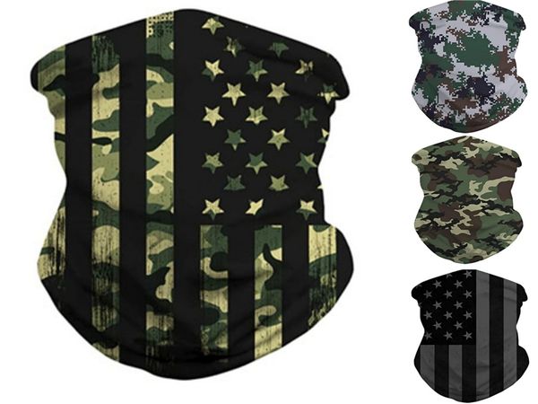 

kqixf outdoorflag magic head scarf bandana cycling masks head neck scarves windproof sport face mask with mask designer filter#303, Blue;black