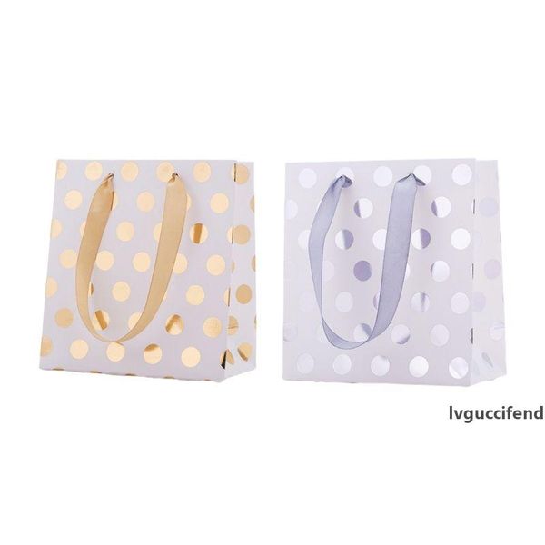 

small gift bags with ribbon handles gold gift bag(metallic dots 12 pack bulk
