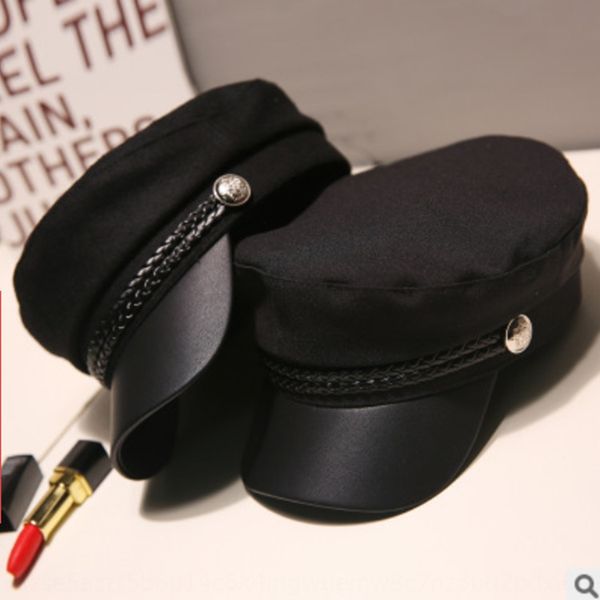 

korean style woolen beret octagonal hat beret female flat navy cap cap net red all-match octagonal hat, Blue;gray