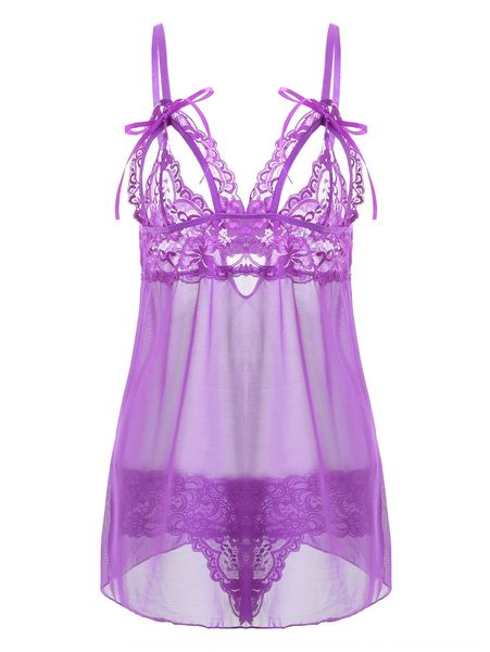 

women transparent trim nightdress l women transparent underwear lace underwear lingerie lace trim nightdress l lingerie, Black;white
