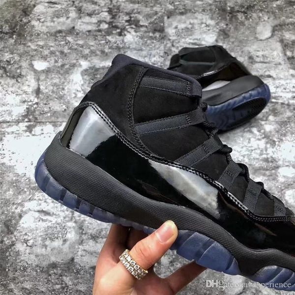 

2019 new cap and gown 11 prom night blackout 11s xi basketball shoes men authentic real carbon fiber sports sneakers with box 378037-005