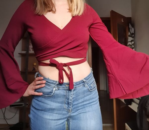 

tank women tshirt femme bandage long sleeve casual camiseta mujer crop top, White