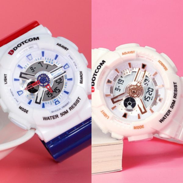 

dotcom sports electronic men's korean style student fashion harajuku waterproof internet celebrity electronic watch watch watch, Blue