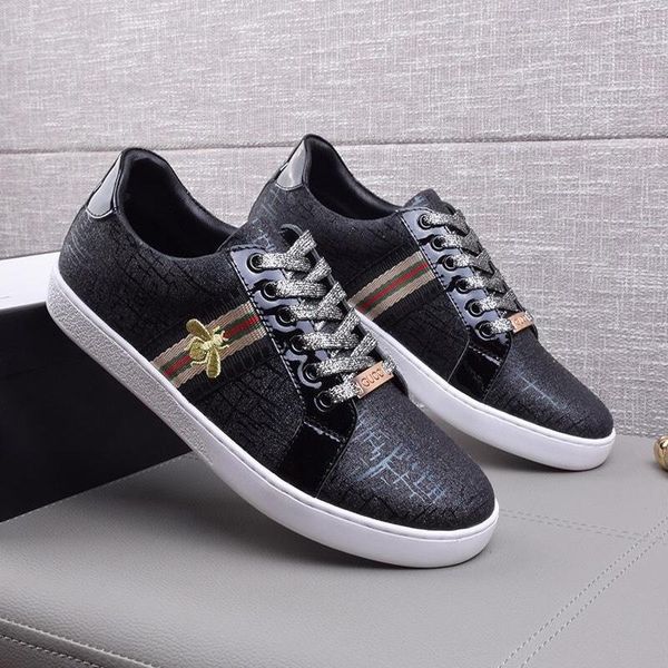

new arrival mens shoes luxury lace -up footwears vintage low casual style men shoes fashion classic breathable sneakers fast delivery, Black