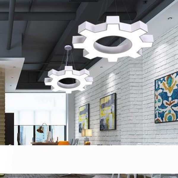 

new industrial style office chandelier led creative gear art lamp modern minimalist internet cafe gym iron lamp