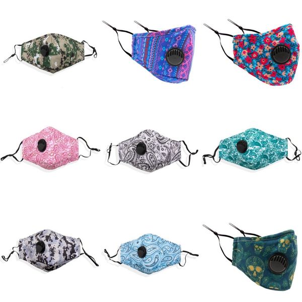 

10 color printing designer face mask anti dust protective mask summer thin spongs mouth mask can be washed for adults and womenren#826, Black