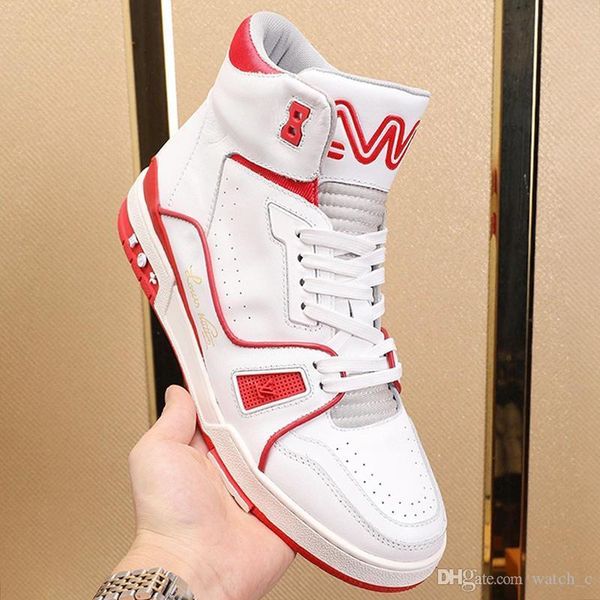 

2020 mens shoes fashion outdoor breathable stylish flat sneakers with origin box luxury trainer sneaker mid -mens shoes fashion lf695