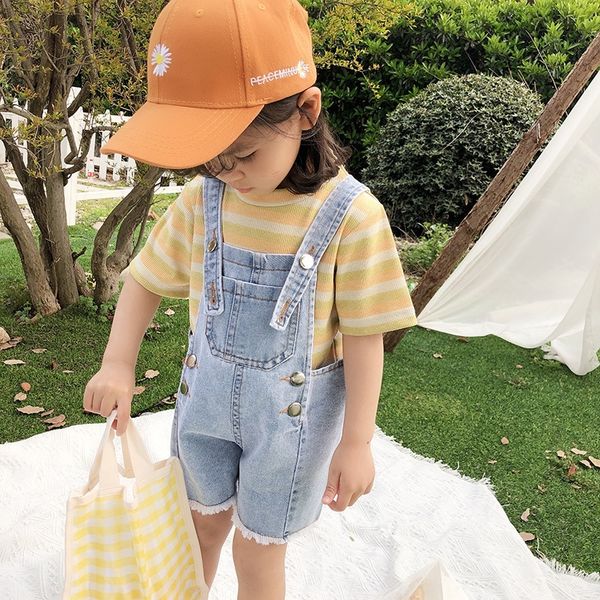 

small medium-sized and girls children's ' summer clothes all-match 2020 new online red children's clothes fashionable fashion, Blue