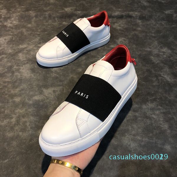 

1mens womens elastic band platform casual luxury designers comfortable leather espadrilles mens loafers adults breathable footwear c19, Black