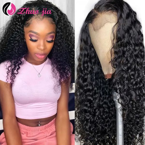 

1 2 3 4 5 6 7 brazilian wig 4x4 lace closure wig curly wig preplucked, Black